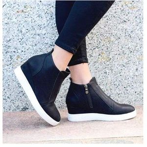 High top wedge ankle shoes